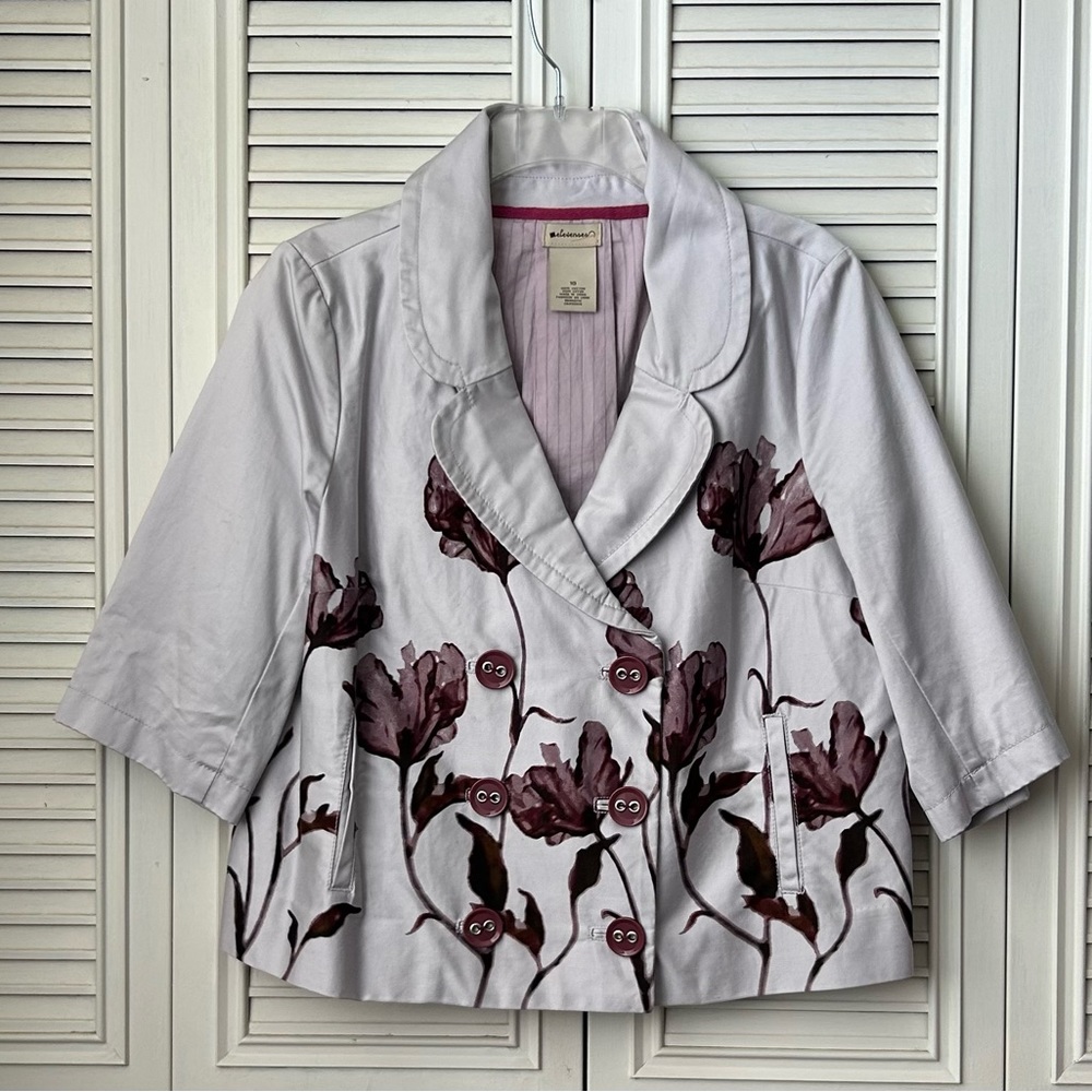 Anthropologie Elevenses Cropped Blazer